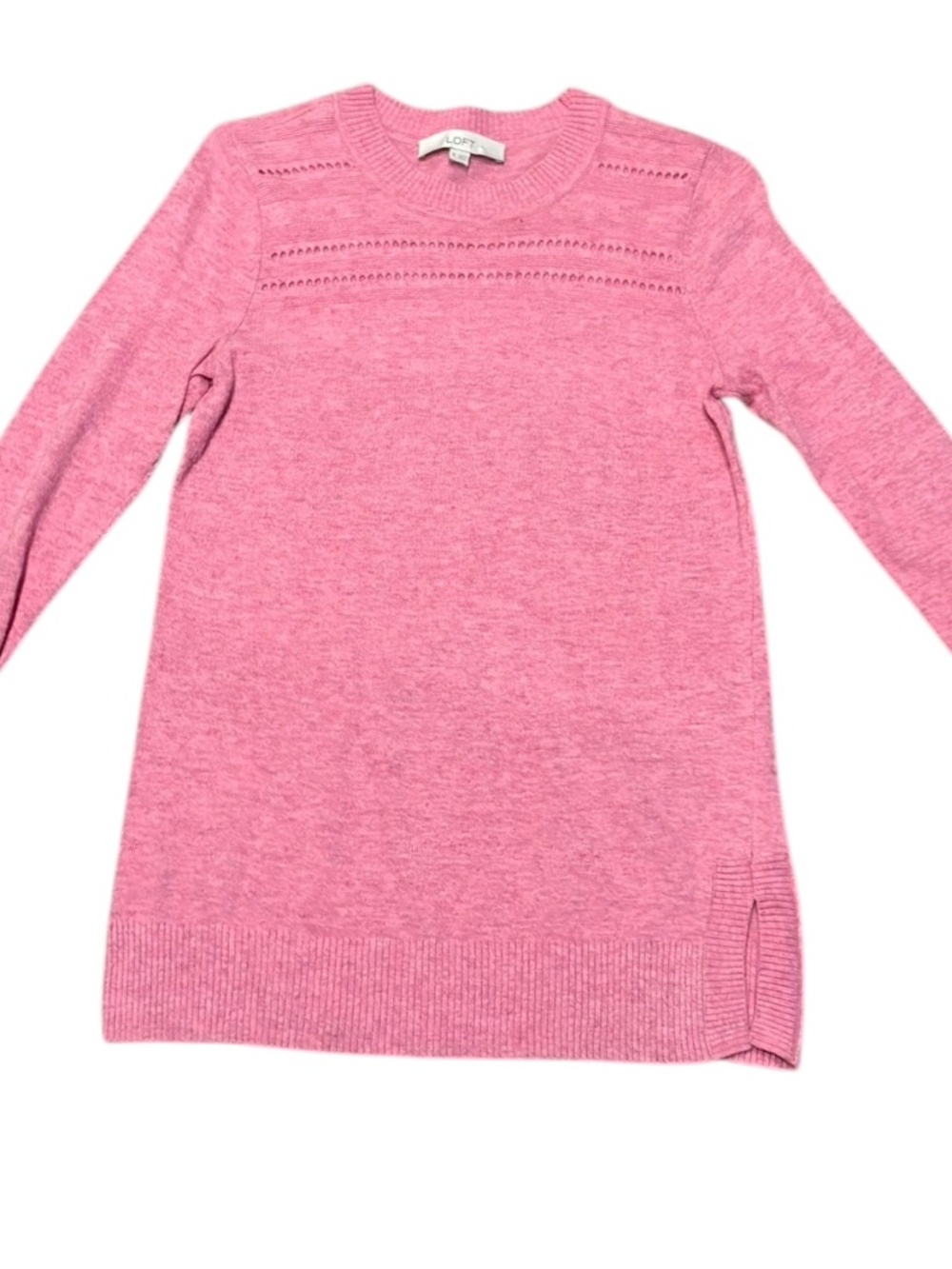 Loft by Ann Taylor pink wool blend sweater